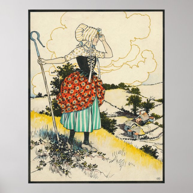 Lilla Bo Peep av St George och draken  Poster (Framsidan)