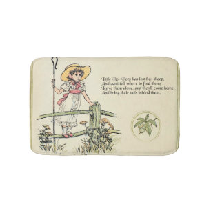 Lilla Bo-Peep: Klassisk Kate Greenaway Nursery Badrumsmatta