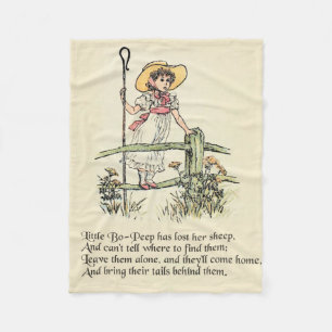 Lilla Bo-Peep: Klassisk Kate Greenaway Nursery Fleecefilt