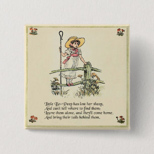 Lilla Bo-Peep: Klassisk Kate Greenaway Nursery Knapp