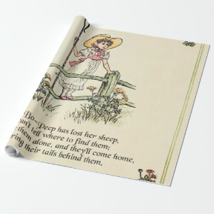 Lilla Bo-Peep: Klassisk Kate Greenaway Nursery Presentpapper