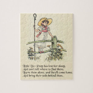 Lilla Bo-Peep: Klassisk Kate Greenaway Nursery Pussel