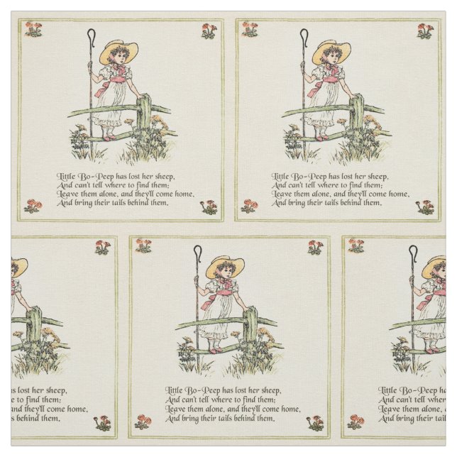 Lilla Bo-Peep: Klassisk Kate Greenaway Nursery Tyg (Provkarta)