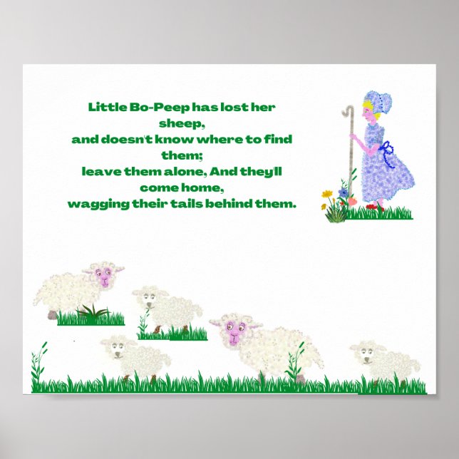 Lilla Bo-Peep-prick whimsical bild Poster (Framsidan)