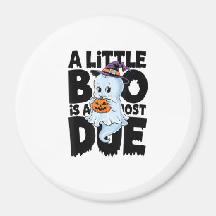 Lilla Boo är nästan förfallen Söt Halloween Gravid Magnet