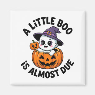 Lilla Boo är nästan förfallen Söt Halloween-gravid Magnet