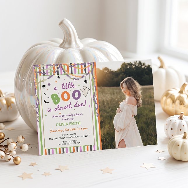 Lilla Boo är Nästan Fram Baby Shower Inbjudan (Skapare uppladdad)