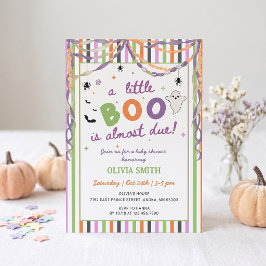 Lilla Boo är Nästan Framme Baby Shower Inbjudan