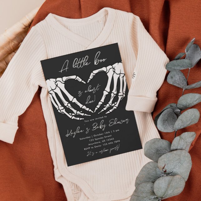 Lilla Boo är Nästan Framme Baby Shower Inbjudan (Skapare uppladdad)