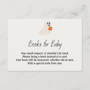 Lilla Boo är Nästan Framme Halloween Baby Shower Tilläggskort