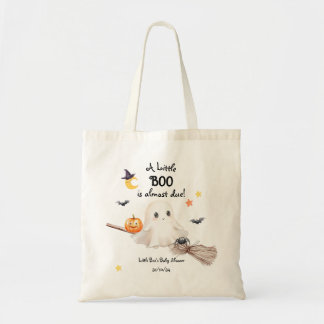 Lilla Boo är snart färdigt! Cute Ghost & Pumpkin Tygkasse