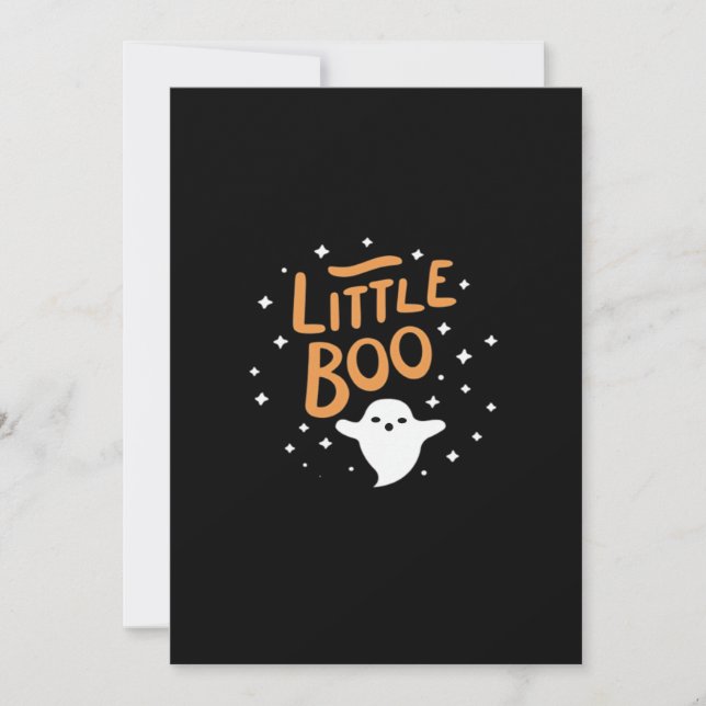 Lilla Boo God Halloween Vintage Klassiker Julkort (Framsida)