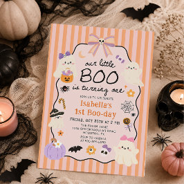 Lilla Boo Halloween 1-års födelsedagsinbjudan Inbjudningar