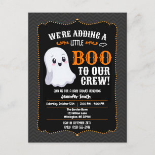 Lilla Boo Halloween Baby Shower Söt Spöke & Fladde Vykort