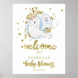 Lilla Boo Halloween Baby Shower Välkomstskylt Poster