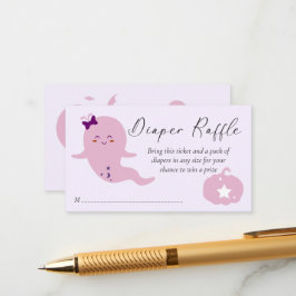 Lilla boo Halloween-babyduschblare raffel Tilläggskort