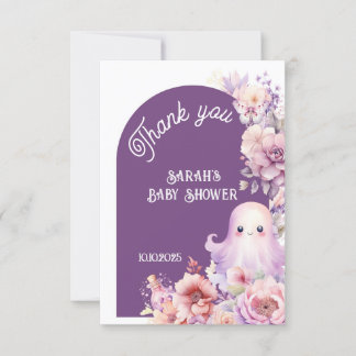 Lilla Boo halloween kuslig baby shower tack Kort