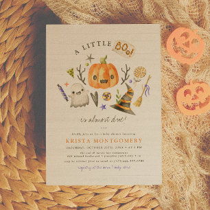 Lilla Boo Halloween-pumpa Bebisens Första Dag Fira Inbjudningar