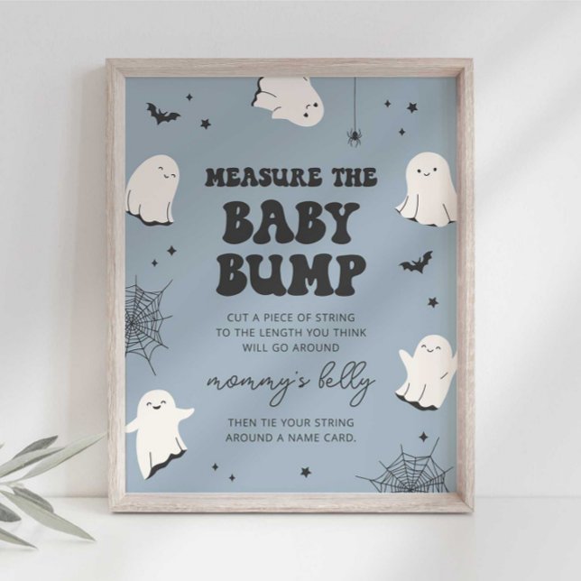 Lilla Boo Mät Babymagen Baby Shower Skylt (Skapare uppladdad)