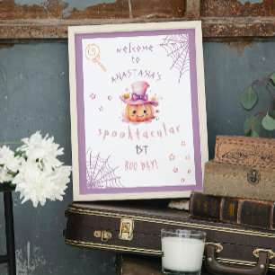 Lilla Boo Nästan Förfallen Halloween Baby Flicka F Poster