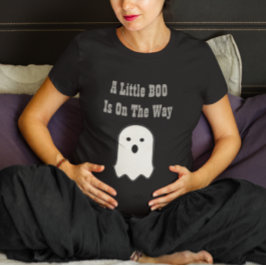 Lilla BOO på Halloween Ghost-Graviden T Shirt