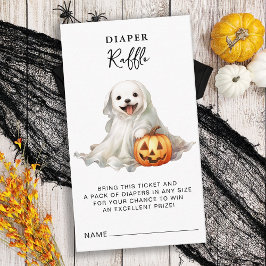 Lilla Boo Söt Halloween Blöja Baby Shower Tilläggskort