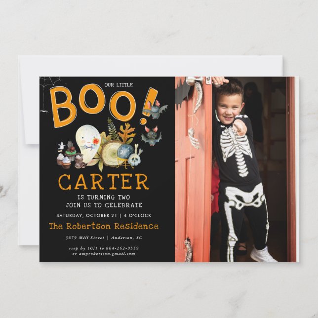 Lilla Boo | Spök Halloween Födelsedagsfest (Framsida)