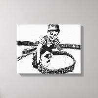 Lilla Boy med Tåg och Vintage Art