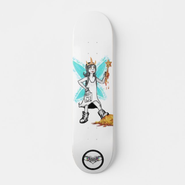 Lilla Brat Halloween-träsket Mini Skateboard Bräda 18,5 Cm (Framsida)