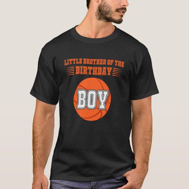 Lilla bror i födelsedagspojken Costume Basketb T Shirt (Framsida)