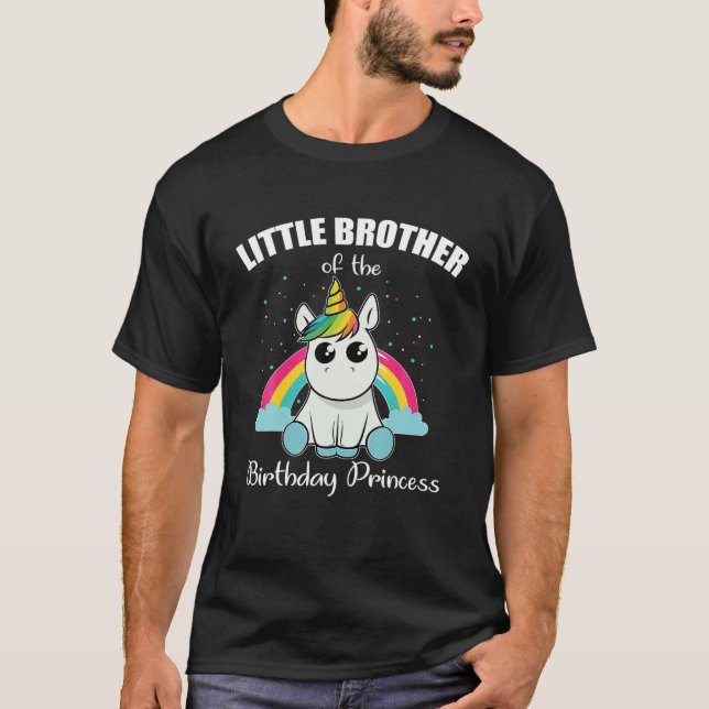 Lilla bror Princess Unicorn Cu T Shirt (Framsida)