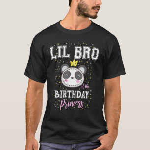Lilla bror prinsessan Cute Panda T Shirt