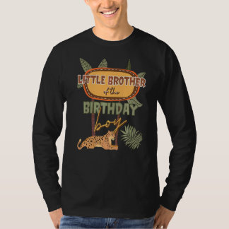 Lilla bror Safari Theme Match från födelsedagspojk T Shirt