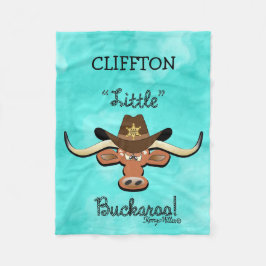 Lilla Buckaroo, Longhorn Steer Fleece Blanket