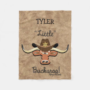 Lilla Buckaroo, Longhorn Steer Fleece Blanket