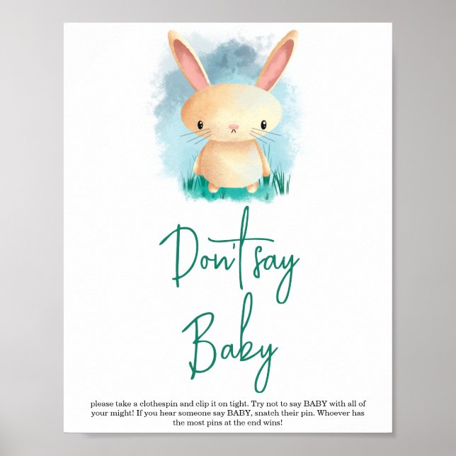 Lilla Bunny - säg inte baby Poster (Framsidan)