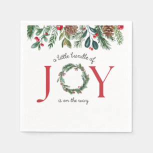 Lilla bunt av JOY Baby Shower Napkins Pappersservett