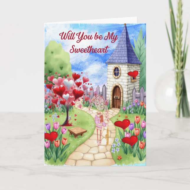 Lilla By Älskling Valentine Helgkort (Framsida)