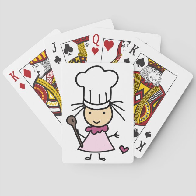 Lilla Chef Girl Casinokort (Baksidan)