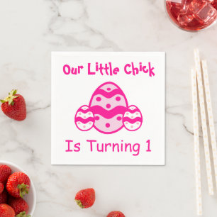 Lilla Chick 1:a födelsedag Pappersservett