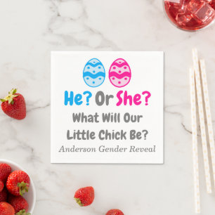 Lilla Chick Gender-visning Pappersservett