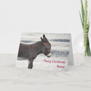Lilla choklad Donkey Snowjulkort Helgkort