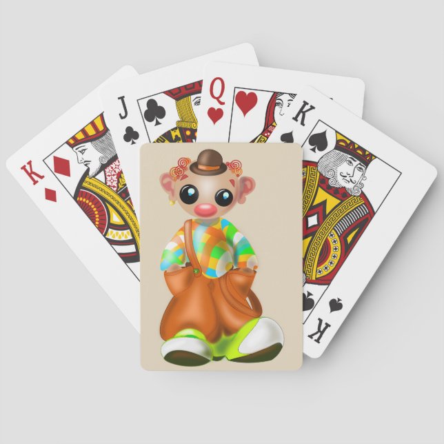 Lilla Clown Boy-spelkort Casinokort (Baksidan)