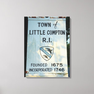 Lilla Compton, RI grundade tecknet Wrapped Canvas