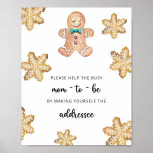 Lilla cookie - hjälp Busy Mamma till Be Poster