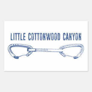 Lilla Cottonwood Canyon-klättring Quickdraw Rektangulärt Klistermärke