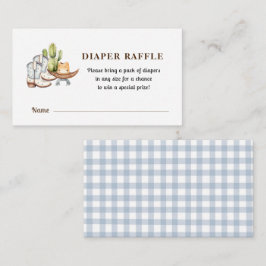 Lilla cowboy på vägen Diaper Raffle Tilläggskort