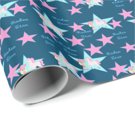 Lilla Cowgirl med häst Presentpapper