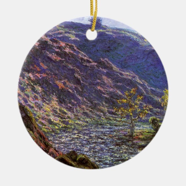 Lilla Creuse, solljus av Claude Monet Julgransprydnad Keramik (Framsidan)
