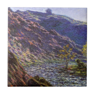 Lilla Creuse, solljus av Claude Monet Kakelplatta